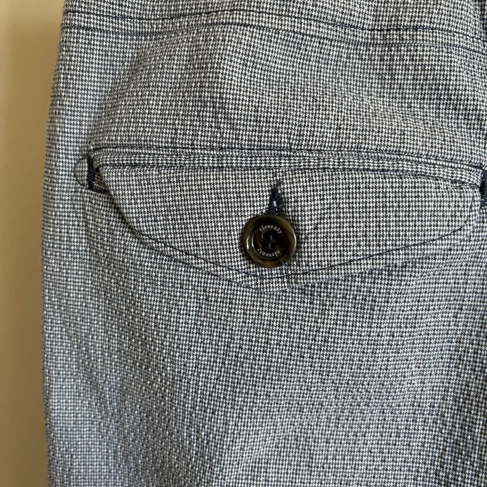 Eleventy Mens 46 Drawstring Cotton Blended Premium Pleated Pants Textured‎